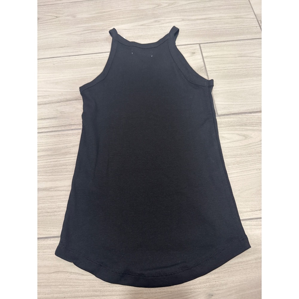 Madewell Brightside High-Neck Tank Top Black Ribbed Racerback XS NWT - Picture 5 of 5